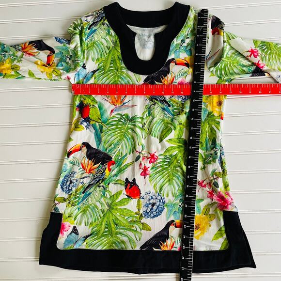 Soft Surroundings Size S Tropical Jungle Knit tunic - Picture 11 of 12